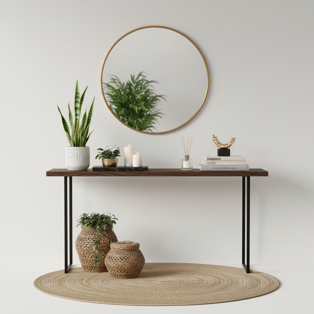 Console Table with Decor