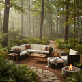 Outdoor Furniture in Forest Setting
