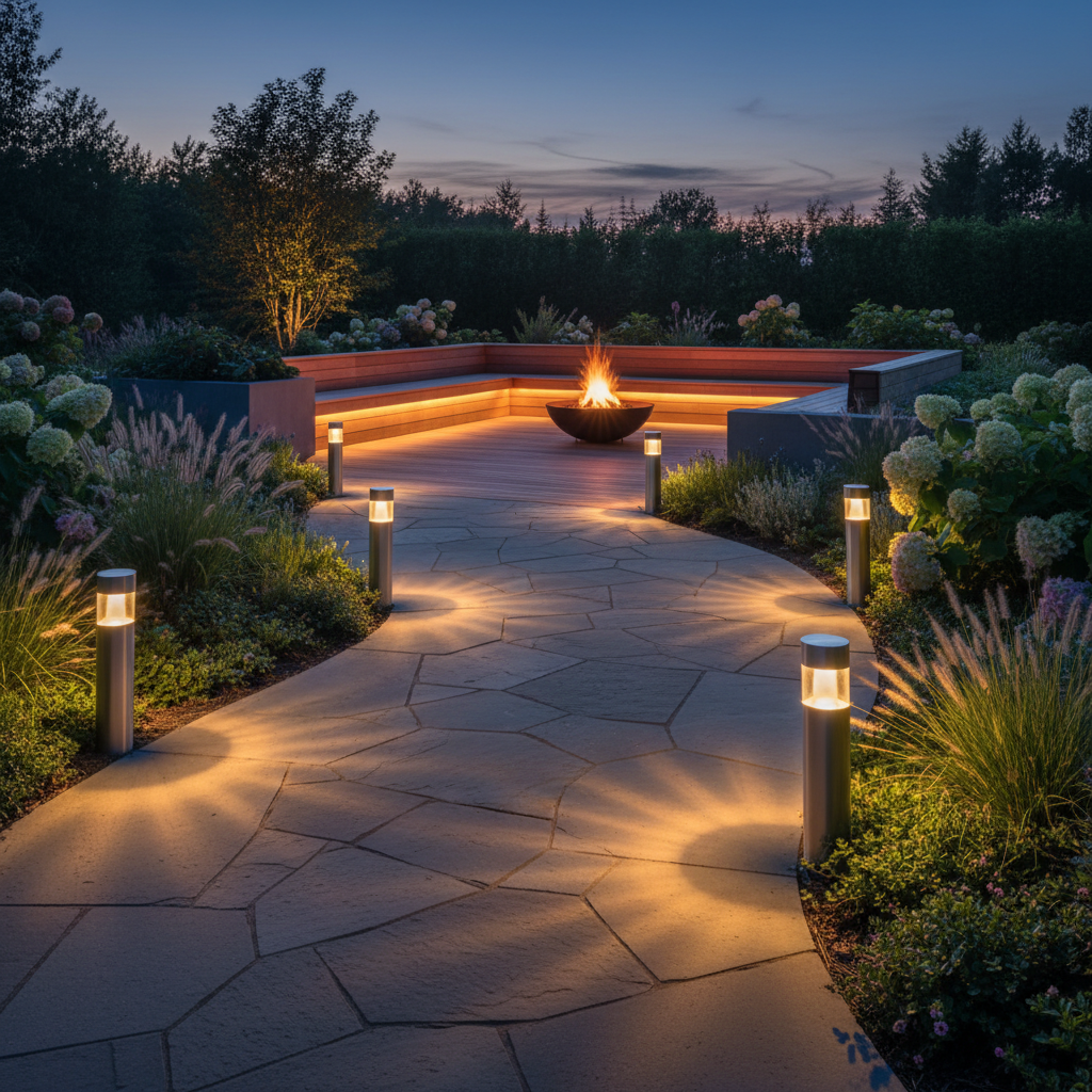 Outdoor pathway lights